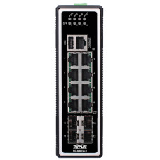 Tripp Lite NGI-M08C4-L2 8-Port Managed Industrial Gigabit Ethernet Switch - Layer 2, 10/100/1000 Mbps, 4 GbE SFP Ports, -40° to 75°C, DIN Mount