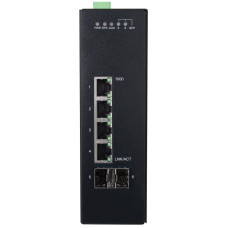Tripp Lite NGI-S04C2 4-Port Lite Managed Industrial Gigabit Ethernet Switch - 10/100/1000 Mbps, 2 GbE SFP Slots, -10° to 60°C, DIN Mount