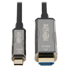 Tripp Lite U444F3-10M-H4K6 High-Speed USB-C to HDMI Fiber Active Optical Cable (AOC) - UHD 4K 60 Hz, HDR, CL3 Rated, Black, 10 m (33 ft.)