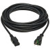 Tripp Lite Safe-IT Antibacterial Hospital-Grade Power Cord, 5-15P to C13 - Green Dot, 13A, 125V, 16 AWG, Black, 15 ft. (4.6 m)