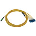 Tripp Lite N390X-05M-8L-AP 400G Singlemode 9/125 OS2 Switchable Fiber Optic Cable (12F MTP/MPO-APC to 4x Duplex LC/UPC F/M), LSZH, Yellow, 5 m (16.4 ft.)