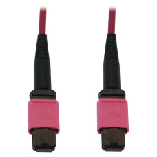 Tripp Lite N845B-01M-12-MG 100G Multimode 50/125 OM4 Fiber Optic Cable (12F MTP/MPO-PC F/F), LSZH, Magenta, 1 m (3.3 ft.)