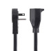 StarTech.com 10ft (3m) Power Extension Cord - 360° Rotating Flat Plug Extension Cord - NEMA 5-15P to NEMA 5-15R, 16 AWG, 125V/15A - Black Short 3-Prong Power Extender Cable - UL Certified