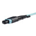 StarTech.com 1m (3ft) MTP(F)/PC to 4x LC/PC Duplex Breakout OM3 Multimode Fiber Optic Cable, OFNP, 8F Type-A, 50/125µm LOMMF, 40G Networks, Low Insertion Loss, MPO to LC Fiber Patch Cord