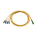 Tripp Lite N390-03M-4S-AP 40/100/400G Singlemode 9/125 OS2 Breakout Fiber Optic Cable (12F MTP/MPO-APC to 4x Duplex SN-UPC F/M), LSZH, Yellow, 3 m (9.8 ft.)