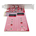 StarTech.com Dual M.2 PCIe SSD Adapter Card, PCIe x8 / x16 to Dual NVMe or AHCI M.2 SSDs, PCI Express 4.0, 7.8GBps/Drive, Bifurcation Required - Windows/Linux Compatible