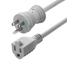 StarTech.com 6ft (1.8m) Hospital-Grade Extension Cord, Green Dot Medical Power Cable, NEMA 5-15P to NEMA 5-15R, 13A 125V, 16AWG, Gray Power Extension Cable - UL Listed Components