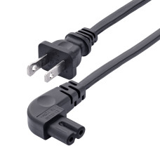 StarTech.com 10ft (3m) Laptop Power Cord, NEMA 1-15P to Right Angle C7, 7A 125V, 18AWG, Laptop Charger Cable, Replacement Power Brick Cable, TAA Compliant, UL Listed