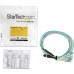 StarTech.com 2m (6ft) MTP(F)/PC to 4x LC/PC Duplex Breakout OM3 Multimode Fiber Optic Cable, OFNP, 8F Type-A, 50/125µm LOMMF, 40G Networks, Low Insertion Loss, MPO to LC Fiber Patch Cord