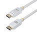 StarTech.com 10ft (3m) White VESA Certified DisplayPort 1.2 Cable, 4K 60Hz, 21.6Gbps, Latching DP Connectors, DP 1.2 DisplayPort Cable, DP Monitor Cord, M/M