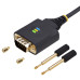 StarTech.com 6.6ft (2m) USB to Null Modem Serial Adapter Cable, COM Retention, FTDI, USB-A to DB9 RS232, Interchangeable DB9 Screws/Nuts, Windows/macOS/Linux
