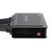 StarTech.com 2-Port Dual-Monitor HDMI Cable KVM Switch, 4K 60Hz, Compact KVM with 5ft/1.5m USB-A/HDMI/Audio Integrated Cables, Bus Powered - Remote Push Button/Hotkey Switching