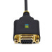 StarTech.com 1ft (30cm) USB to Null Modem Serial Adapter Cable, COM Retention, FTDI, USB-A to DB9 RS232, Interchangeable DB9 Nuts/Screws, Windows/macOS/Linux