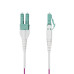 StarTech.com 10m (33ft) LC to LC (UPC) OM4 Multimode Fiber Optic Cable, Erika Violet, 50/125µm, 40G/100G, LOMMF/VCSEL, Uniboot Fiber Jumper Cord, OFNR Riser Rated