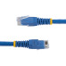 StarTech.com 1ft CAT6 Ethernet Cable - Blue CAT 6 Gigabit Ethernet Wire -650MHz 100W PoE RJ45 UTP Molded Network/Patch Cord w/Strain Relief/Fluke Tested/Wiring is UL Certified/TIA