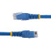 StarTech.com 100ft CAT6 Ethernet Cable - Blue CAT 6 Gigabit Ethernet Wire -650MHz 100W PoE RJ45 UTP Molded Network/Patch Cord w/Strain Relief/Fluke Tested/Wiring is UL Certified/TIA