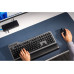 Kensington MK7500F QuietType Pro keyboard Home/Office USB + RF Wireless + Bluetooth QWERTY US English Aluminium, Black