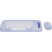 Logitech POP Icon Combo keyboard Mouse included Universal Bluetooth QWERTY English Lilac, White