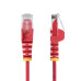StarTech.com 1ft Red Slim CAT6 Ethernet Cable, Snagless, 100W PoE, UTP, LSZH, 28AWG Bare Copper Wire, Slim RJ45 Network Patch Cord w/Strain Reliefs, Fluke Tested