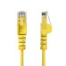 StarTech.com 15ft Yellow Slim CAT6 Ethernet Cable, Snagless, 100W PoE, UTP, LSZH, 28AWG Pure Bare Copper Wire, Slim RJ45 Network Patch Cord w/Strain Reliefs, Fluke Tested