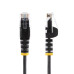 StarTech.com 15ft Black Slim CAT6 Ethernet Cable, Snagless, 100W PoE, UTP, LSZH, 28AWG Pure Bare Copper Wire, Slim RJ45 Network Patch Cord w/Strain Reliefs, Fluke Tested