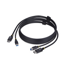 StarTech.com 6ft (1.8m) DisplayPort and USB 5Gbps KVM Cable, 4K 60Hz, DP 1.2 and USB Combo Cable for KVM Switches