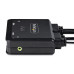 StarTech.com 2-Port USB-C Cable KVM Switch, 4K 60Hz DisplayPort Output, Compact KVM with 4ft/1.2m USB Type-C/Audio Integrated Cables, Bus Powered - Remote Push-Button/Hotkey Switching