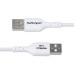 StarTech.com 3ft (91cm) USB-A to USB-C Charging Cable, Charge & Sync, 3A, USB 2.0, TPE Jacket - White USB Charging Cord