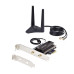 StarTech.com Wi-Fi 6E PCIe Network Card with Bluetooth 5.3, Magnetic Antenna Base with 3.6ft Cables, Tri-Band 802.11ax, AX5400 WiFi NIC, Windows/Linux - PCI Express Wi-Fi Card for PC