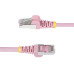 StarTech.com 1ft Pink CAT6a Ethernet Cable, Snagless RJ45, 10GbE, 100W PoE++, S/FTP, LSZH, 27AWG Pure Bare Copper Wire, 500MHz, Shielded Network Patch Cord w/Strain Reliefs, Fluke Tested/ETL Verified