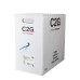C2G 1000ft (304.8m) TAA-Compliant Cat6a Bulk Foil Shield (F/UTP) Ethernet Network Cable with Solid Conductors-Riser CMR-Rated - Blue