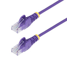 StarTech.com 10ft Purple Slim CAT6 Ethernet Cable, Snagless, 100W PoE, UTP, LSZH, 28AWG Bare Copper Wire, Slim RJ45 Network Patch Cord w/Strain Reliefs, Fluke Tested