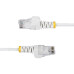StarTech.com 1ft White Slim CAT6 Ethernet Cable, Snagless, 100W PoE, UTP, LSZH, 28AWG Bare Copper Wire, Slim RJ45 Network Patch Cord w/Strain Reliefs, Fluke Tested