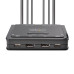 StarTech.com 2-Port Dual-Monitor DisplayPort Cable KVM Switch, 4K 60Hz, Compact KVM with 5ft/1.5m USB-A/DisplayPort/Audio Integrated Cables, Bus Powered - Remote Push Button/Hotkey Switching