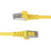 StarTech.com 1ft Yellow CAT6a Ethernet Cable, Snagless RJ45, 10GbE, 100W PoE++, S/FTP, LSZH, 27AWG Pure Bare Copper Wire, 500MHz, Shielded Network Patch Cord w/Strain Reliefs, Fluke Tested/ETL Verified