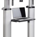 StarTech.com Rolling TV Cart/Stand On Wheels For 60-100inch Flat Screens Up To 220lb (100kg), Height Adjustment via Hand Crank, Mobile/Portable Trolley Mount