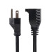StarTech.com 10ft (3m) Power Extension Cord, NEMA 5-15P to NEMA 5-15R AC Power Cable, 10A 125V, 18AWG, Outlet Extension Power Cable, Black Extension Cord, AC Power Cord - UL Listed Components