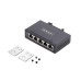 StarTech.com 5-Port Unmanaged Industrial Network Switch, 100/1000 Ethernet, DIN Rail/Wall-Mountable, Rugged IP30 Gigabit Switch, -40F-167F, 9~60V DC, TAA Compliant