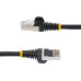 StarTech.com 100ft Black CAT6a Ethernet Cable, Snagless RJ45, 10GbE, 100W PoE++, S/FTP, LSZH, 27AWG Pure Bare Copper Wire, 500MHz, Shielded Network Patch Cord w/Strain Reliefs, Fluke Tested/ETL Verified