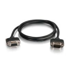 C2G 25ft CMG-Rated DB9 Low Profile Null Modem M-F serial cable Black 7.62 m