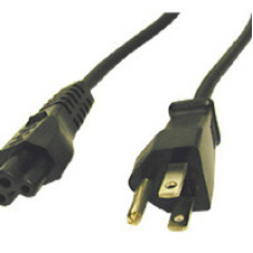 C2G 6ft 3-slot 18 AWG Laptop Power Cord (IEC320C5 -> NEMA 5-15P) Black 1.8 m